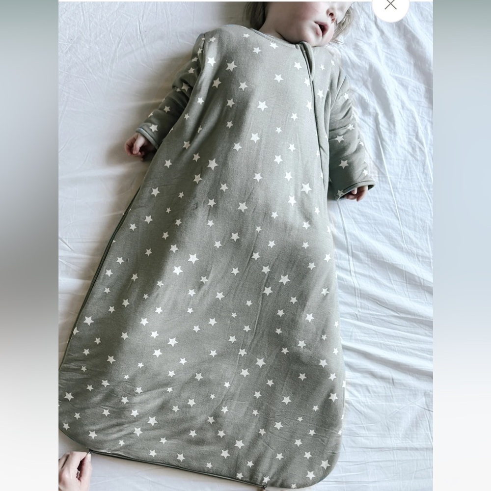 Star Print Baby Sleep Sack in Grey